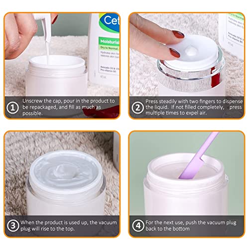 KaiNaDi Airless Pump Jar, 1.7 oz Airless Pump Bottles, Travel Lotion Container – Vacuum Dispenser for Cream – Leak-Proof TSA-Friendly Design Keeps Cream Fresh – Multi-Purpose for Lotion, Sunscreen (2 Pack) - Image 5