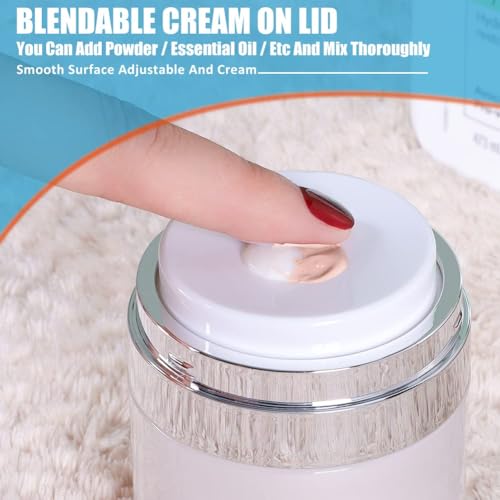 KaiNaDi Airless Pump Jar, 1.7 oz Airless Pump Bottles, Travel Lotion Container – Vacuum Dispenser for Cream – Leak-Proof TSA-Friendly Design Keeps Cream Fresh – Multi-Purpose for Lotion, Sunscreen (2 Pack) - Image 3