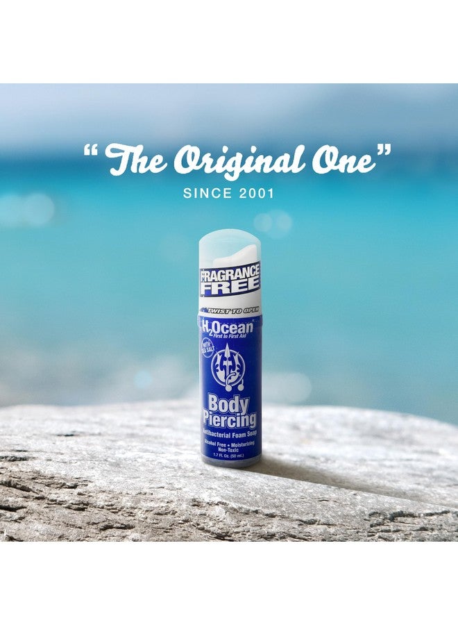 H2Ocean H2Ocean Body Piercing Foam Soap Sea Salt Piercing Aftercare, Gentle Cleansing Moisturizing Soap With Aloe Vera, Alcohol Free, Unscented, Organic, Vegan 1.7oz - Image 5