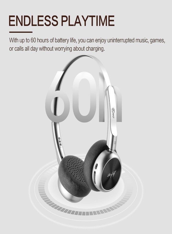 iKF R1 Wireless Retro Headphones | Bluetooth V 5.3 | 60 Hours Playtime | APP Custom Sound | Game Mode | Noise Isolation | Built-in Microphone | Throwback 80s 90s Design (Black gold) - Image 5