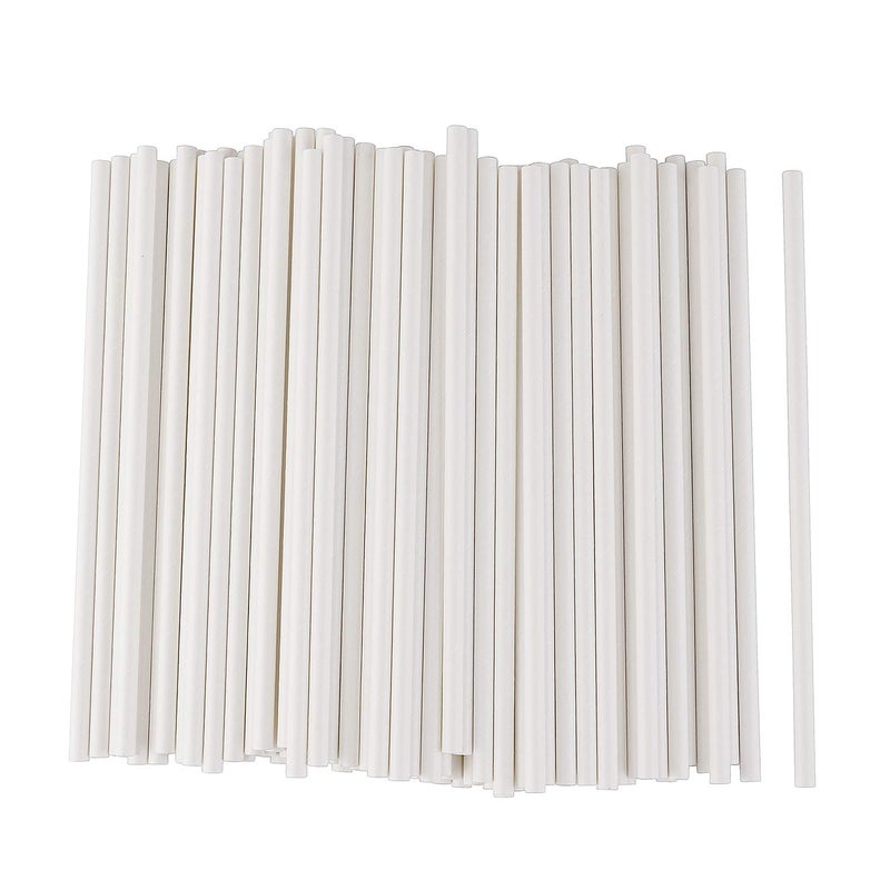 ALINK 100 White Paper Straws Bulk  Biodegradable Drinking Straw for Party Supplies  Birthday  Wedding  Bridal/Baby Shower and Holiday Celebrations - Image 2