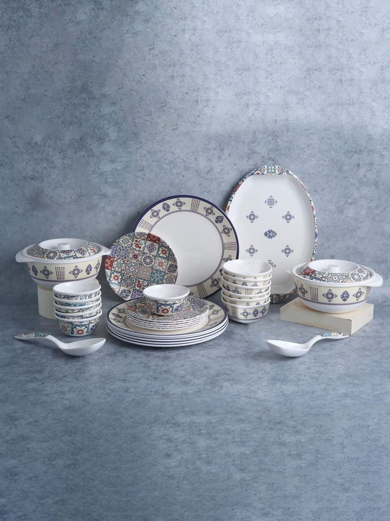 Wonderchef Venice Dinner Set - Blue, Set of 31 (Melamine) - Image 1