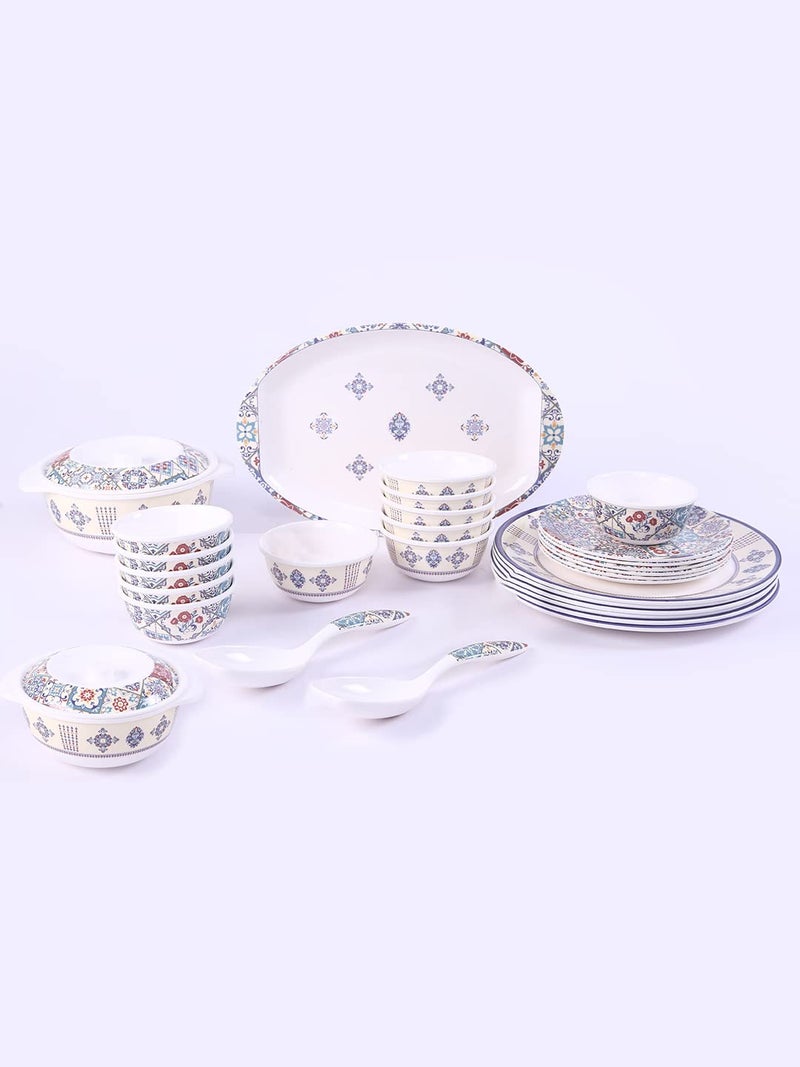 Wonderchef Venice Dinner Set - Blue, Set of 31 (Melamine) - Image 2