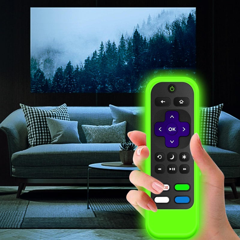 Climberer [3Pack] Climberer Remote Case Cover Compatible with TCL/Hisense roku TV |Sharp Roku TV | Roku Express 4K+ï¼ŒGlow in The Dark Makes it Easy to find - Image 4