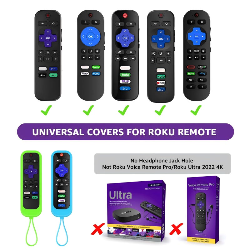 Climberer [3Pack] Climberer Remote Case Cover Compatible with TCL/Hisense roku TV |Sharp Roku TV | Roku Express 4K+ï¼ŒGlow in The Dark Makes it Easy to find - Image 2