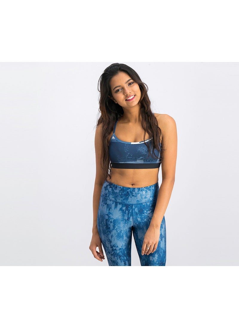 Reebok Women Crossfit Skinny Bra, Blue  - Image 1
