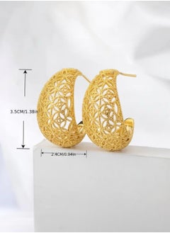 GOLDMAX Elegant 21k Gold Plated Earrings For Women  - Image 5