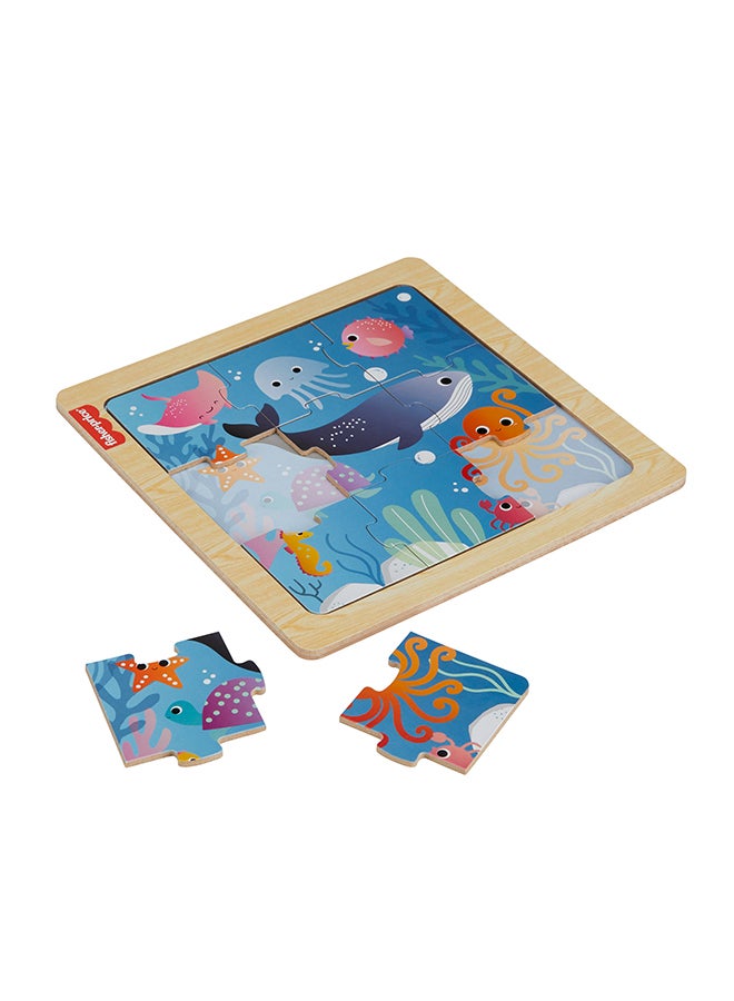 Fisher-Price Wooden Jigsaw Puzzle Collection Of 9-Piece Wooden Sets For Preschool Kids Ages 2+ Years, Each Sold Separately - Assorted - Image 3