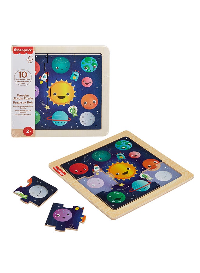 Fisher-Price Wooden Jigsaw Puzzle Collection Of 9-Piece Wooden Sets For Preschool Kids Ages 2+ Years, Each Sold Separately - Assorted - Image 1