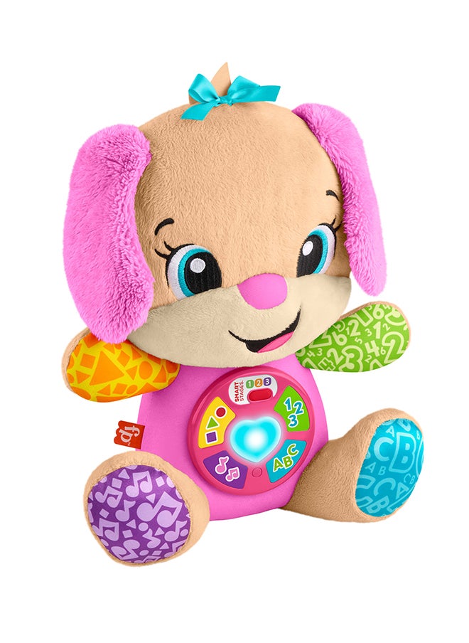Fisher-Price Baby Learning Toy Laugh & Learn Smart Stages Sis Pink Musical Plush With Smart Stages For Infants Ages 6+ Months, Multilanguage Version  - Image 2