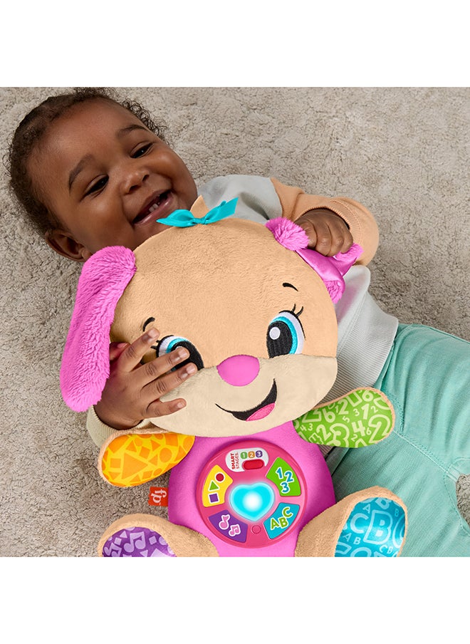 Fisher-Price Baby Learning Toy Laugh & Learn Smart Stages Sis Pink Musical Plush With Smart Stages For Infants Ages 6+ Months, Multilanguage Version  - Image 3