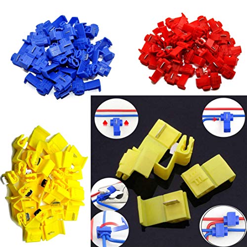 DIY Crafts Pack Of 30 Pcs, Blue Colour, Electrical IDC 0.75-2.5mm² Wire Connector Double Run or Tap 18–16 AWG 0.75x1.26in. (WxL) 15A (Pack Of 30 Pcs, Blue Colour) - Image 2