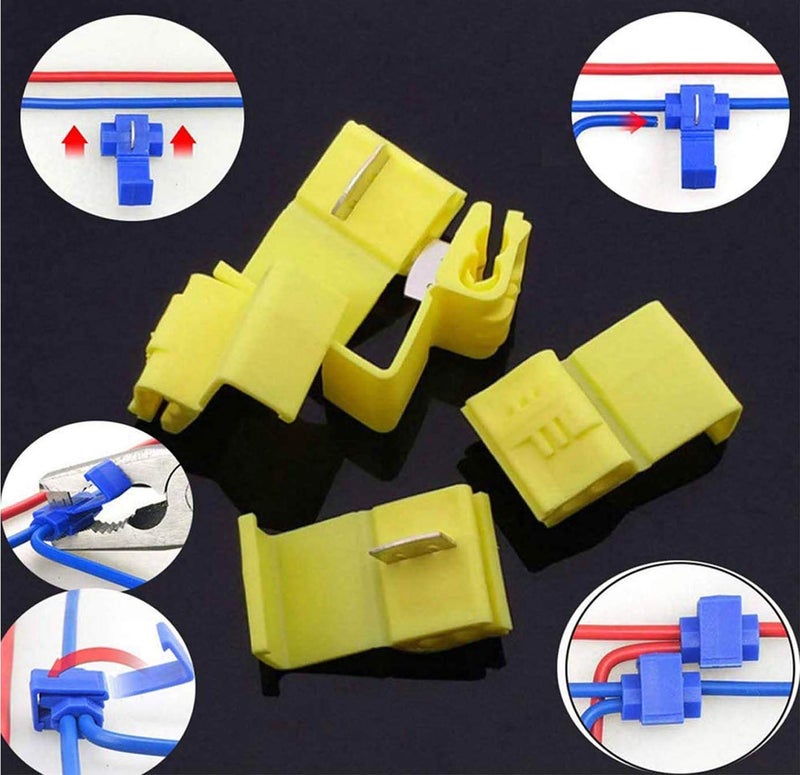 DIY Crafts Pack Of 30 Pcs, Blue Colour, Electrical IDC 0.75-2.5mm² Wire Connector Double Run or Tap 18–16 AWG 0.75x1.26in. (WxL) 15A (Pack Of 30 Pcs, Blue Colour) - Image 3