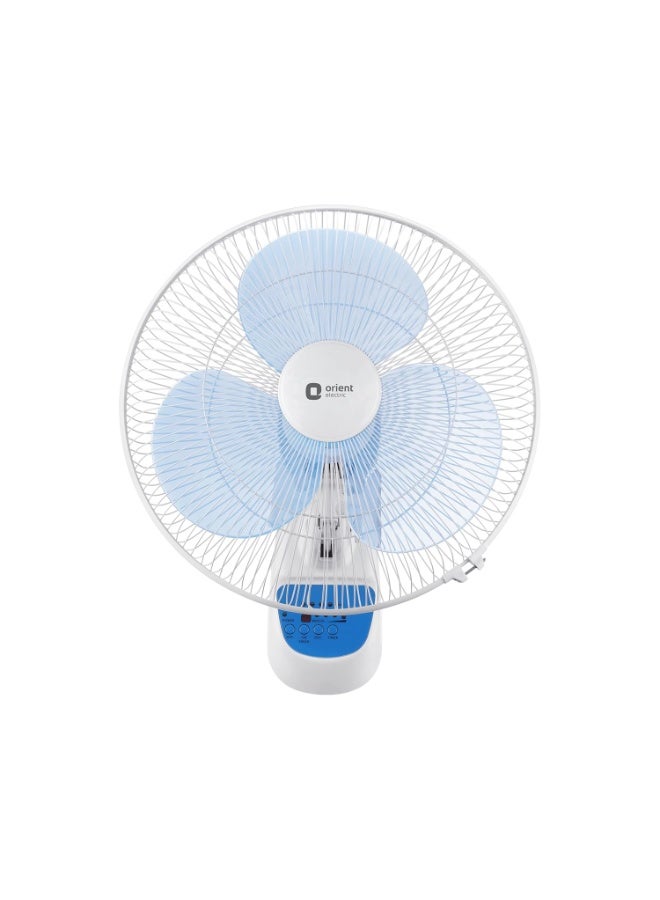 Orient Electric Wall- 49 Wall Fan with Remote & Automatic Speed Control | Wall Fan with Tilt & Oscillation mechanism | Remote with Display Panel & Timer | 2-year warranty by Orient | Crystal White - Image 1
