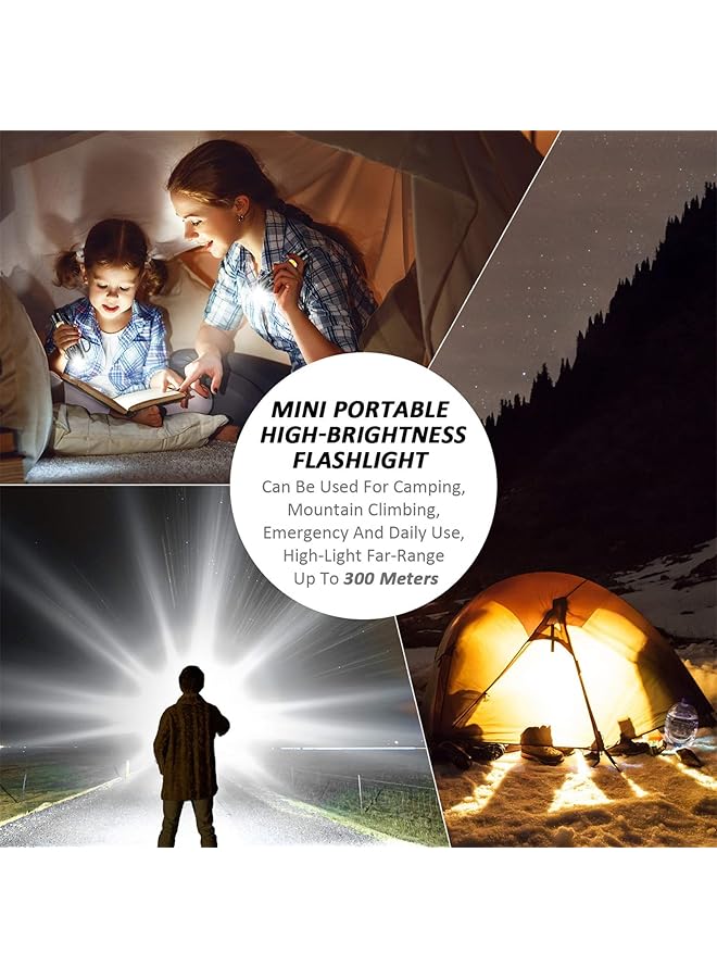 Excefore 4 Pack USB Rechargeable Flashlight with 3 Modes Bright LED Handheld Flashlight with COB Side Lights Portable Flashlights for Camping Hiking Emergency and Daily Use - Image 5