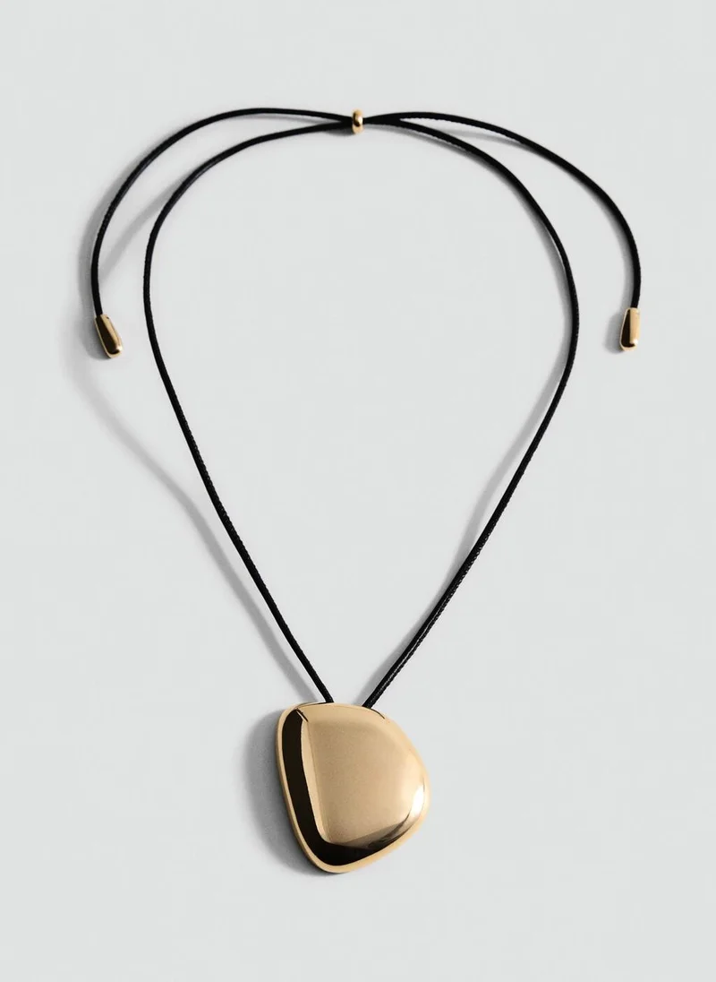 MANGO Metal pendant necklace