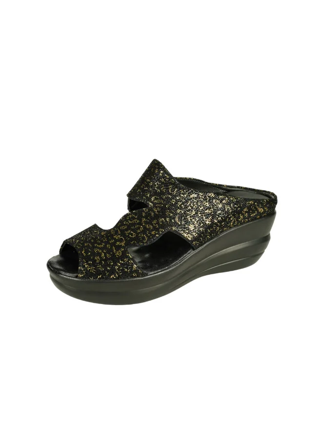 Michelle Morgan 092-2717 Michelle Morgan Ladies Wedge Heel Sandals 19009-41 Gold