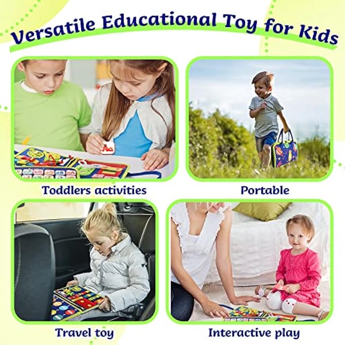 لوحة مشغولة ألعاب مونتيسوري للأطفال من 1 إلى 5 سنوات، ألعاب للأطفال، ألعاب حسية، ألعاب تعليمية لمرحلة ما قبل المدرسة، هدايا للأطفال، ألعاب التوحد، لعبة تعليمية للسفر لتطوير المهارات الحركية الدقيقة - Image 5