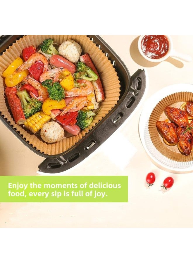 Square Air Fryer Paper Barbecue Special Pad Paper Round Thickened Food Grade Silicone Oil Paper Baking Paper Oil Absorbing Paper Tray-Specification: 22*14*4.5cm - Image 4