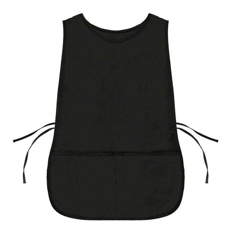 DALIX Cobbler Apron 2 Pockets Smock Regular 28.5" x 18.5" Black - Image 1
