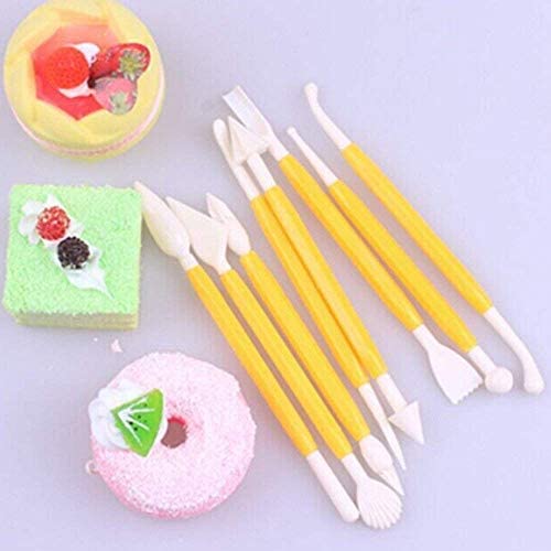 Lexazo 8 with 16 Different Shapes Exclusive Modeling Set for Fondant Gum Paste Sugar Craft and Cake Decoration Clay Modelling Tools Set 8 Pieces Fondant Cake Decorating Kit - Image 5