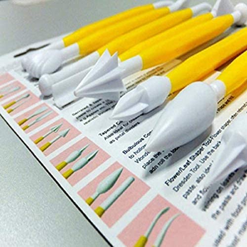 Lexazo 8 with 16 Different Shapes Exclusive Modeling Set for Fondant Gum Paste Sugar Craft and Cake Decoration Clay Modelling Tools Set 8 Pieces Fondant Cake Decorating Kit - Image 4