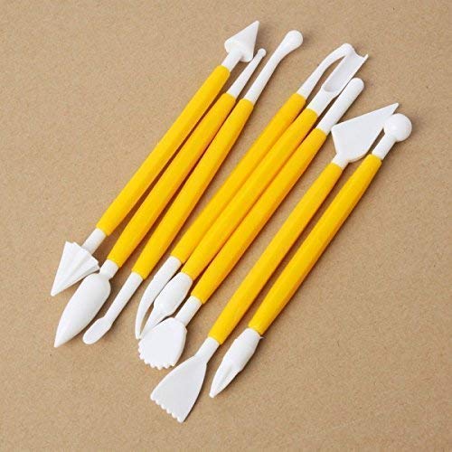Lexazo 8 with 16 Different Shapes Exclusive Modeling Set for Fondant Gum Paste Sugar Craft and Cake Decoration Clay Modelling Tools Set 8 Pieces Fondant Cake Decorating Kit - Image 3