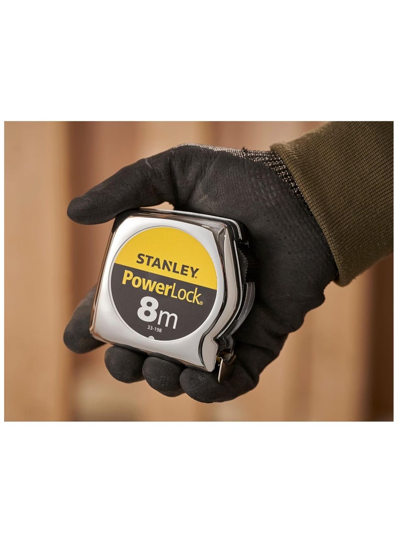Stanly Stanley Tools  PowerLock BladeArmor Pocket Tape 8m Width 25mm  - Image 3