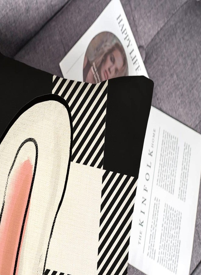 4TH Emotion Easter Pillow Covers 18x18 Set of 4 Easter Decorations for Spring Farmhouse Pillows Easter Decorative Throw Pillows Buffalo Plaid Bunny Eggs Throw Cushion Case for Home Decor TH086-18 - Image 2