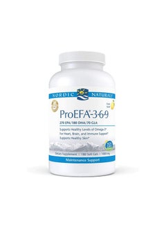 Proefa 3 6 9 Lemon Flavor 180 Soft Gels 565 Mg Omega 3 Epa & Dha With Added Gla Healthy Skin & Joints Cognition Positive Mood Non Gmo 90 Servings