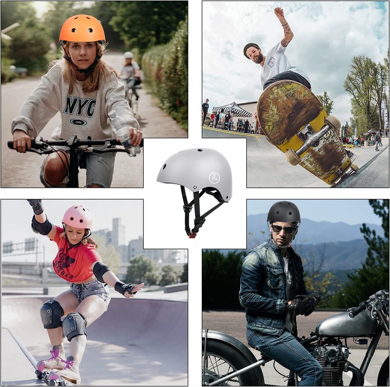 67i Bike Helmet Skateboard Helmet for Adult Cycling Bicycle Scooter Helmets for Men Women Adjustable Roller Skate Helmet for Multi-Sport Bicycle Scooter Inline Rollerblading Cycling Skateboarding - Image 5
