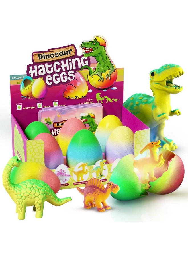 Dan&Darci بيض مفاجأة ديناصور يفقس للأطفال - 6 عبوات - ينمو 600% - ألعاب بيض الديناصور للأولاد والبنات من عمر 3-8 سنوات - أفكار هدايا، هدايا حفلات، حشوات سلال - هدايا للبنات من عمر 3 4 5 6 7 8 - Image 1