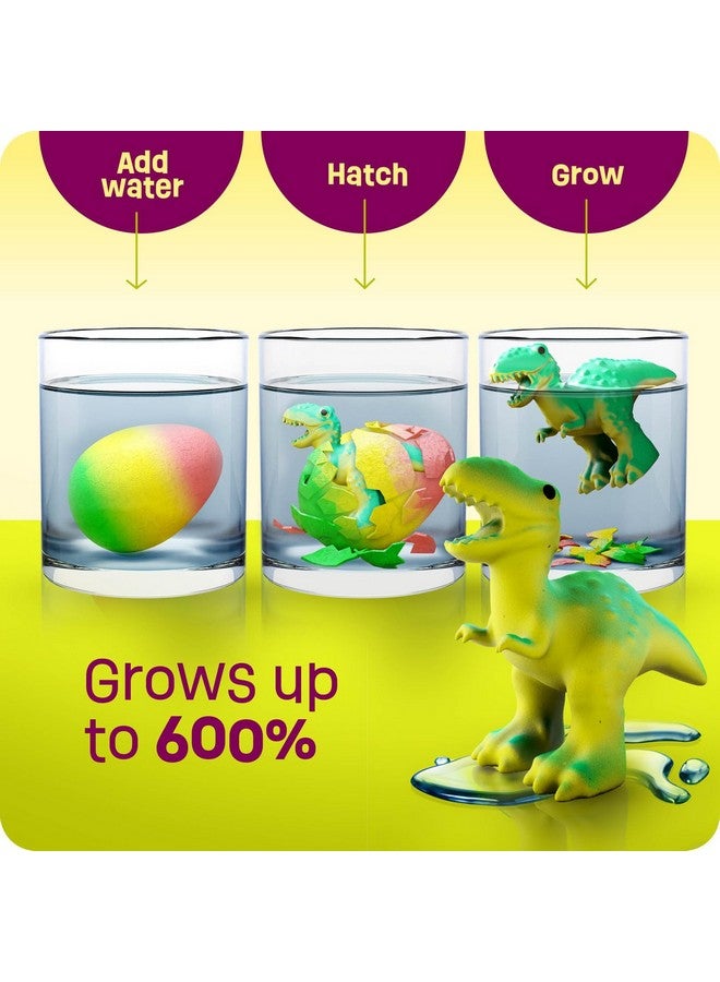 Dan&Darci بيض مفاجأة ديناصور يفقس للأطفال - 6 عبوات - ينمو 600% - ألعاب بيض الديناصور للأولاد والبنات من عمر 3-8 سنوات - أفكار هدايا، هدايا حفلات، حشوات سلال - هدايا للبنات من عمر 3 4 5 6 7 8 - Image 2