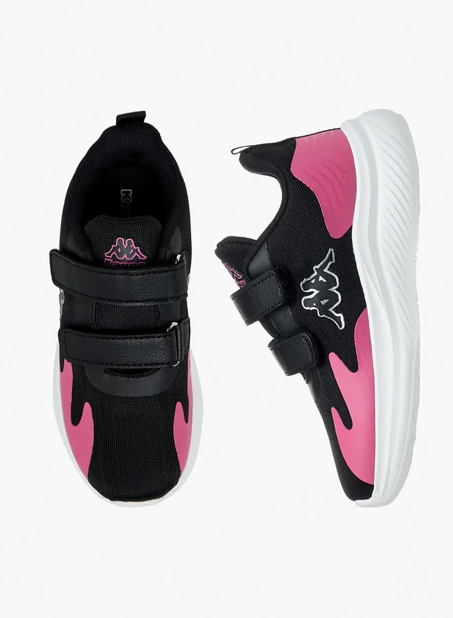 Kappa Girls' Panelled Sports Shoes with Hook and Loop Closure