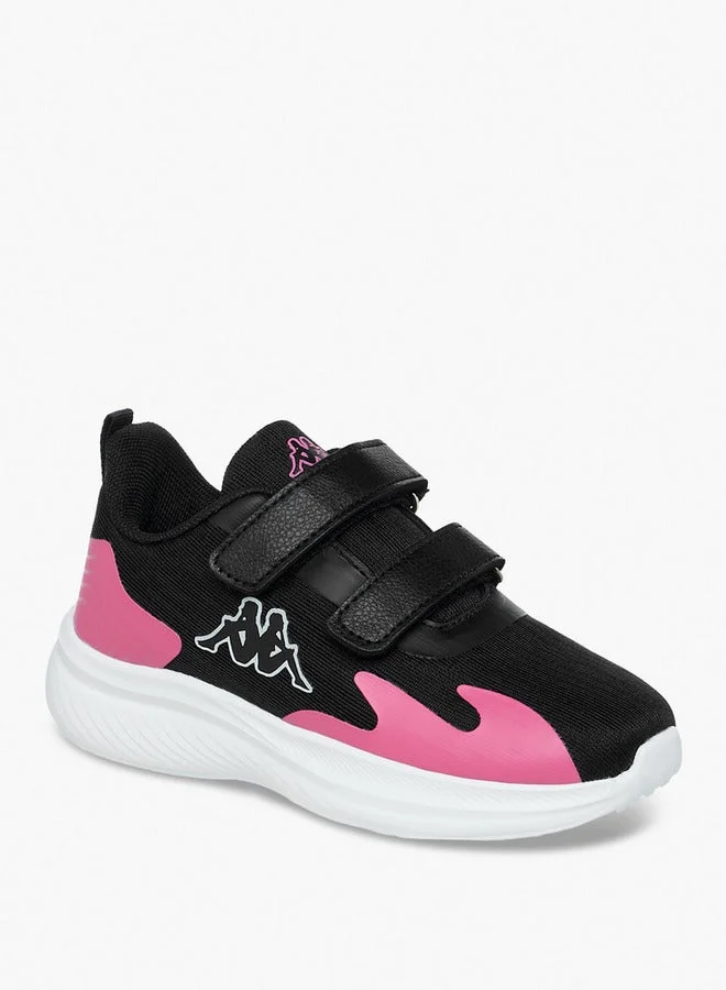 Kappa Girls' Panelled Sports Shoes with Hook and Loop Closure