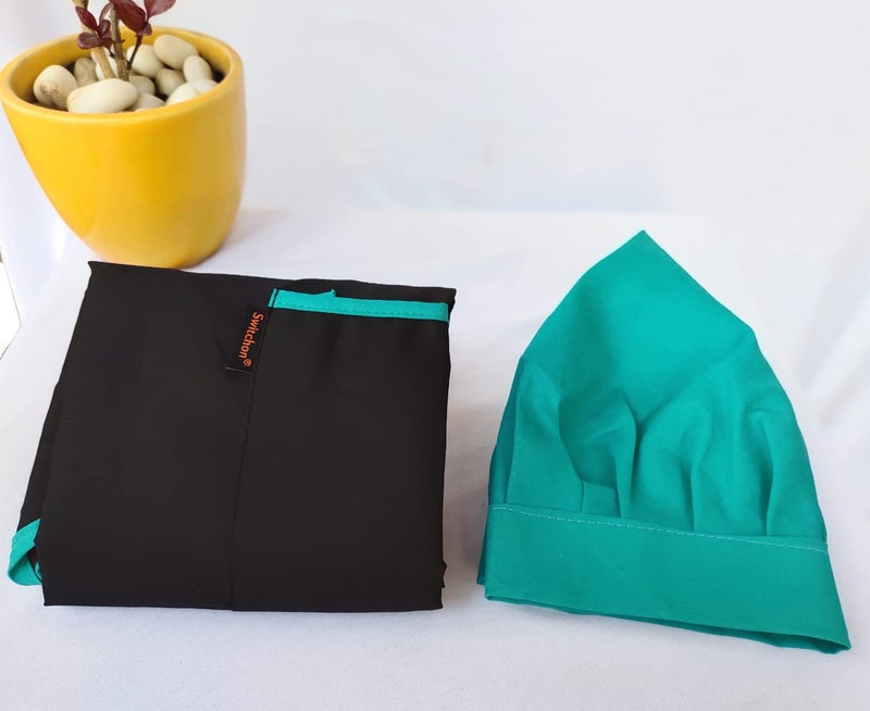 Switchon® Polyester Waterproof Apron with Chef Cap | Free Size Unisex Kitchen Cooking for Men & Women | Multi-Purpose for Home, Hotels, Cafés & Restaurants | Ideal Gift | Made in India - Image 3
