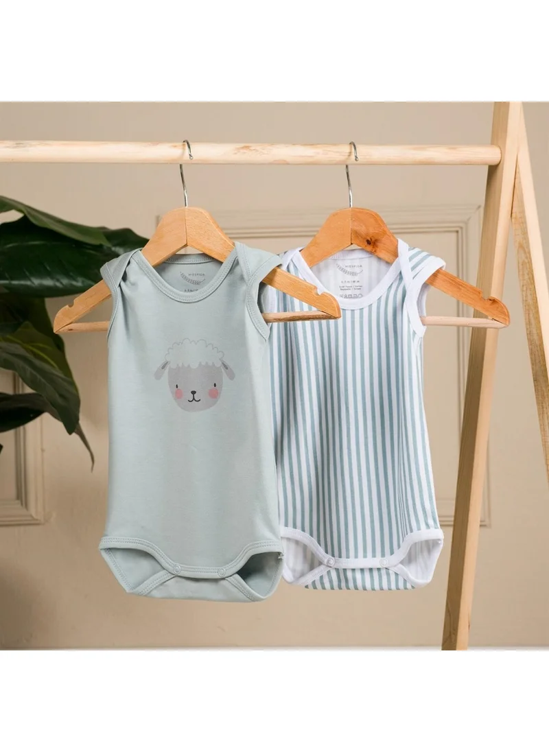 Miespiga Lamb Printed 2-Piece Sleeveless Baby Body