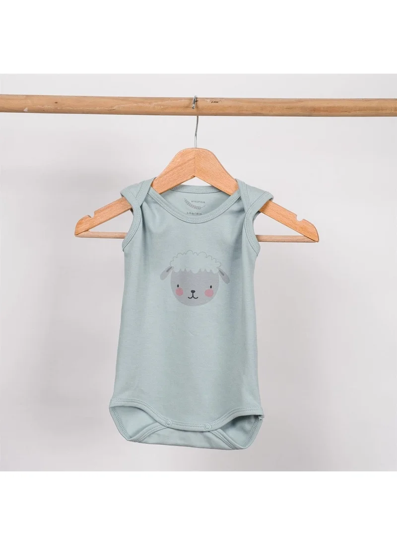 Miespiga Lamb Printed 2-Piece Sleeveless Baby Body