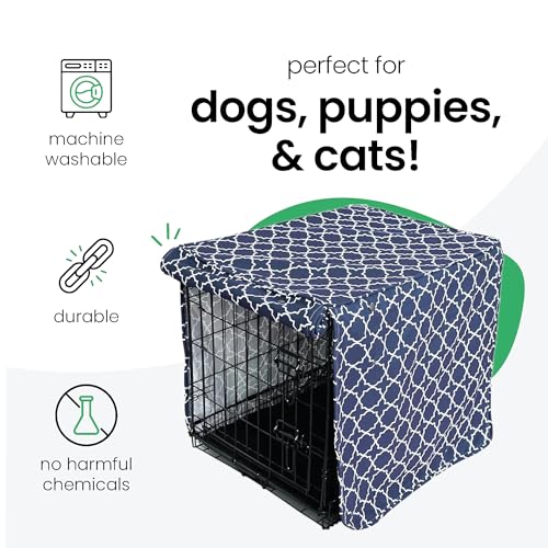 Molly Mutt Romeo & Juliet Dog Crate Cover, 100% Cotton Canvas Cover with 2 Roll-Up Panels, Ideal for Dog or Cat Crate, Durable, Washable, and Free of Harmful Chemicals, 30" x 21" x 24" - Image 3
