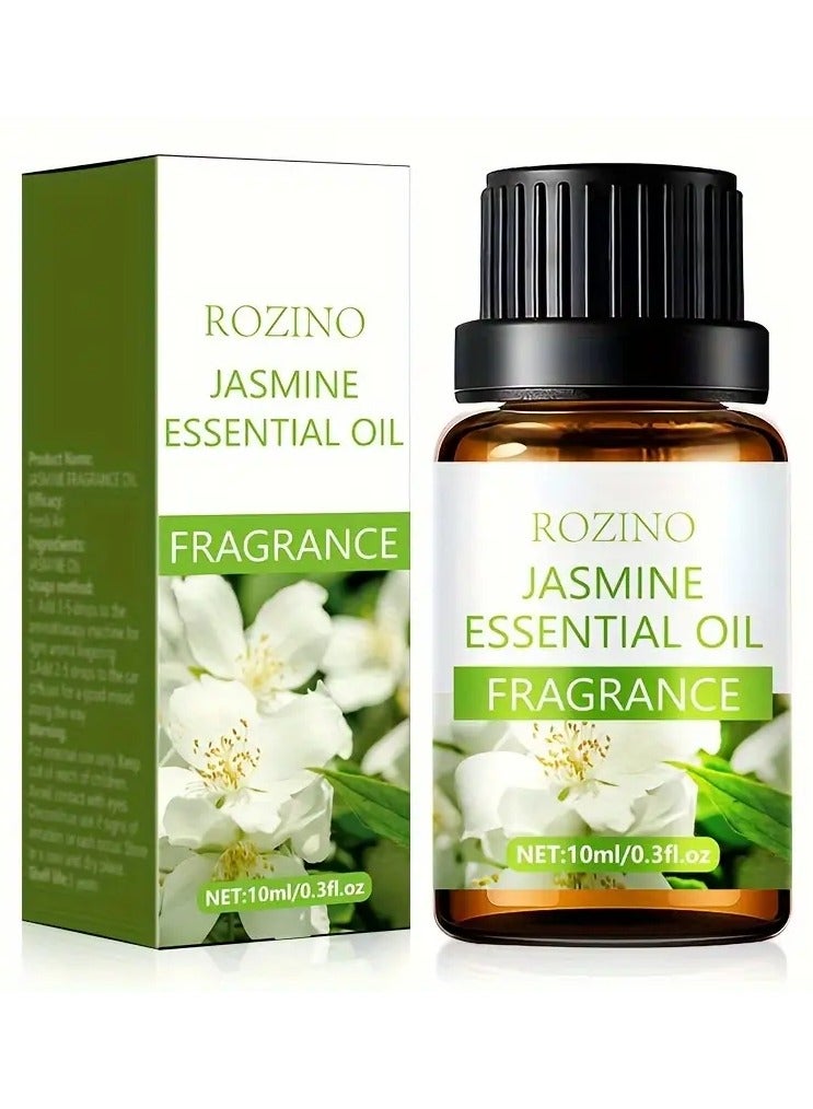 Rozino 10ml Jasmine Fragrance Oil - Essential Oil For Diffuser, Humidifier, Candle Making, Soap Scents And Bath, Perfume Oil - Image 1