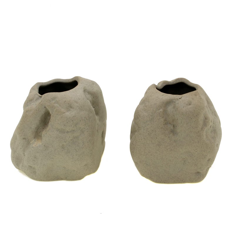 AFACYGN Aquatic Plant Pot,Ceramic Aquatic Decor Plant Cup Holder for Fish Tank Aquarium Aquascape Decoration (M 2pcs) - Image 3
