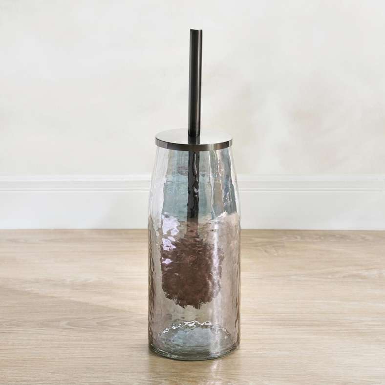 Pan Home حامل فرشاة المرحاض الزجاجي إنغما - أومبري - Image 3
