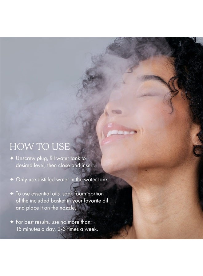 Vanity Planet Aira Ionic Facial Steamer (Rose Gold) - Pore Cleaner That Detoxifies, Cleanses and Moisturizes - Adjustable Nozzle, Water Tank with 3 Essential Oil Baskets - Image 4