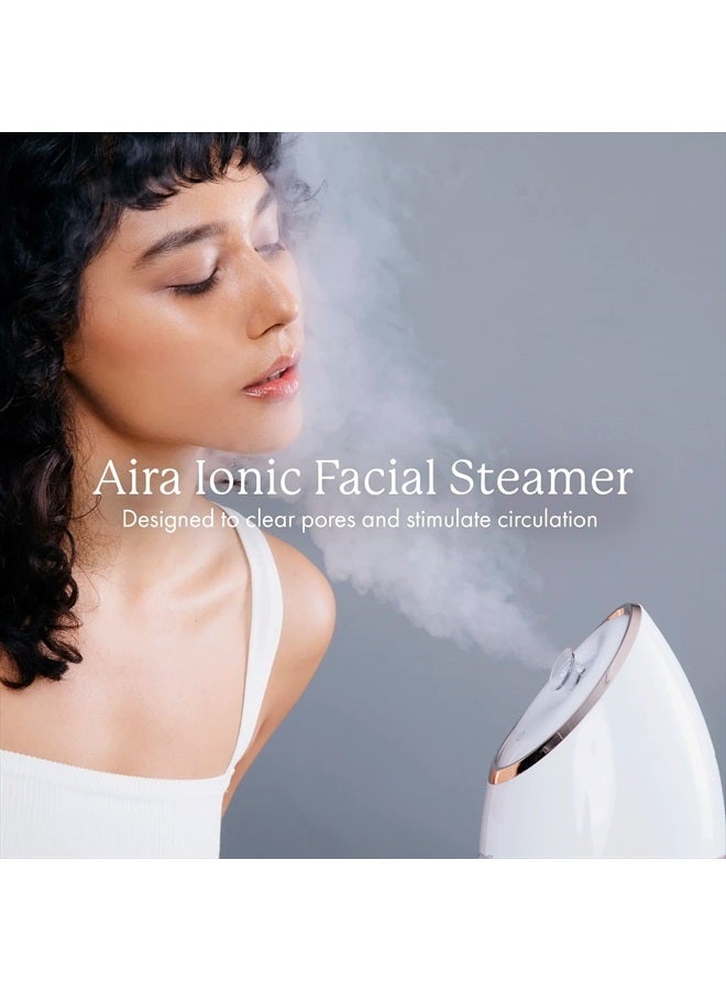 Vanity Planet Aira Ionic Facial Steamer (Rose Gold) - Pore Cleaner That Detoxifies, Cleanses and Moisturizes - Adjustable Nozzle, Water Tank with 3 Essential Oil Baskets - Image 2