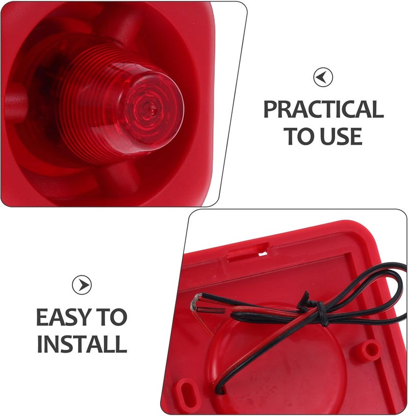 Dc12v-24v Compatible Sound and Light Alarm with High Brightness Strobe and Loud Siren, Safety Siren with Flashing Light for Warehouse and Outdoor Security Monitoring - Image 3