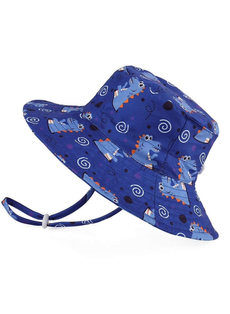 CMGTYYD. قبعة شمس صيفية للأطفال الصغار، بتصميم دلو، بحافة واسعة، مناسبة للسباحة في الهواء الطلق، والشاطئ، والمسبح، وقابلة للتعديل (صغيرة). - Image 1