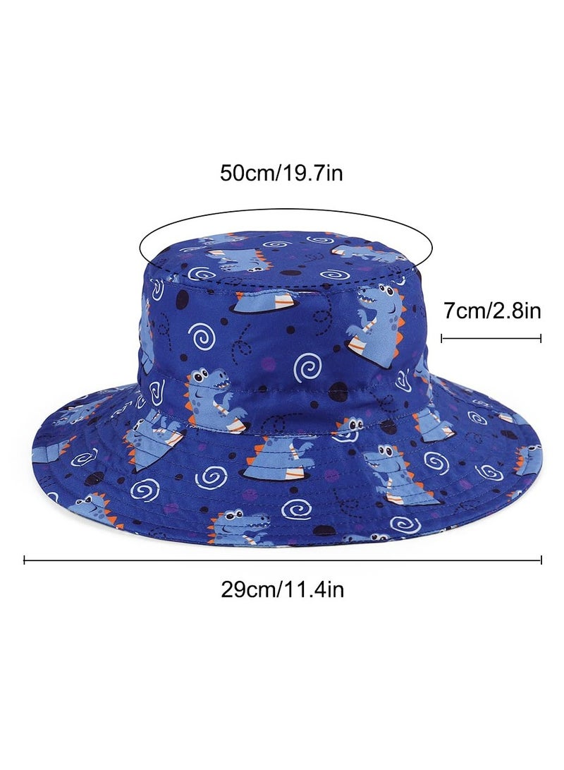 CMGTYYD. قبعة شمس صيفية للأطفال الصغار، بتصميم دلو، بحافة واسعة، مناسبة للسباحة في الهواء الطلق، والشاطئ، والمسبح، وقابلة للتعديل (صغيرة). - Image 3