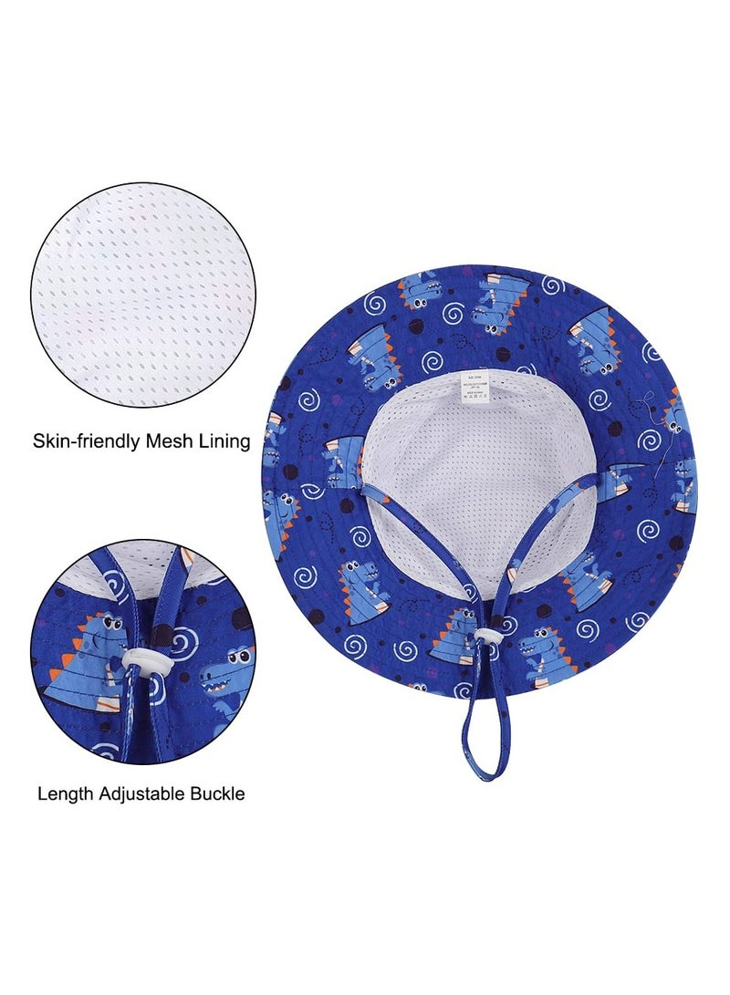 CMGTYYD. قبعة شمس صيفية للأطفال الصغار، بتصميم دلو، بحافة واسعة، مناسبة للسباحة في الهواء الطلق، والشاطئ، والمسبح، وقابلة للتعديل (صغيرة). - Image 2