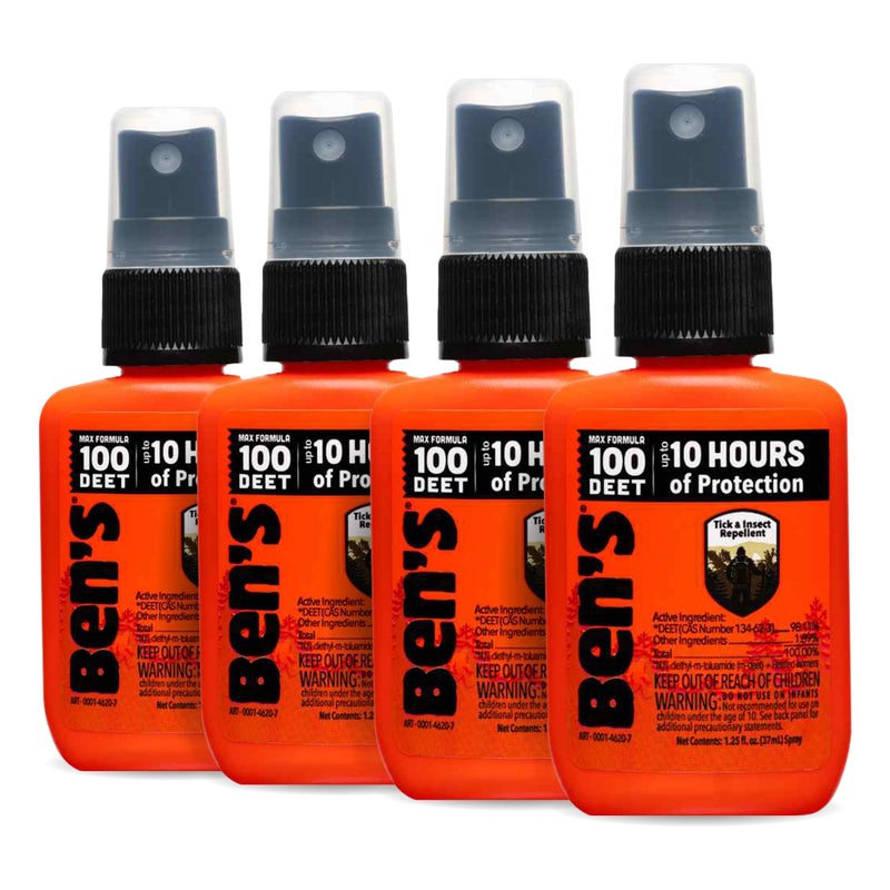 Ben's 100 Tick & Insect Repellent 1.25 Fl Oz. Pump Spray (4 Pack) - Image 1
