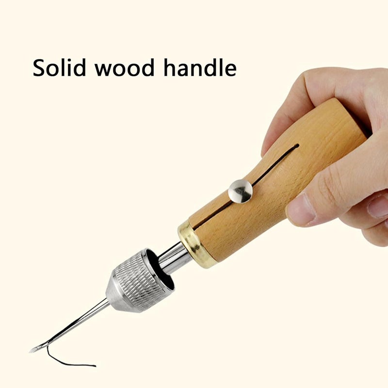 Sewing Kits Leather Stitching with Awl Thread Tool for Craft Thread - Image 4